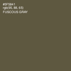#5F5841 - Fuscous Gray Color Image
